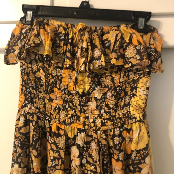 NWT - Spell Hibiscus Lane Strapless Flutter Midi Dress - SM - Picture 7 of 7